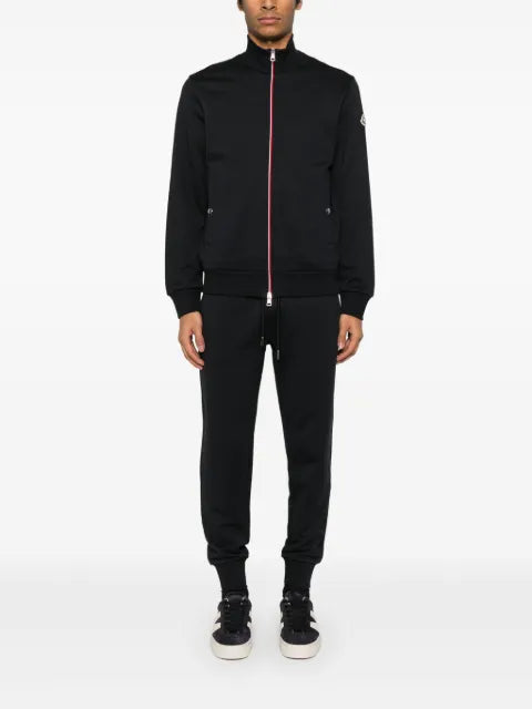 Moncler tricolour-trim cotton sweater