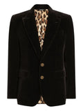 Dolce & Gabbana velvet gold-button blazer