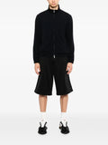 Emporio Armani full-zip embossed effect jersey sweatshirt