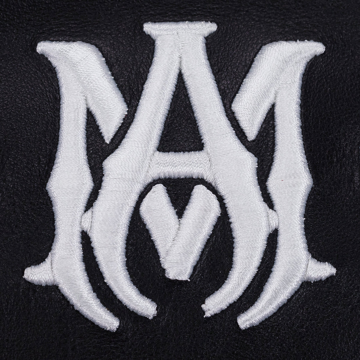 Black Nappa Logo Embroidery Tote Bag