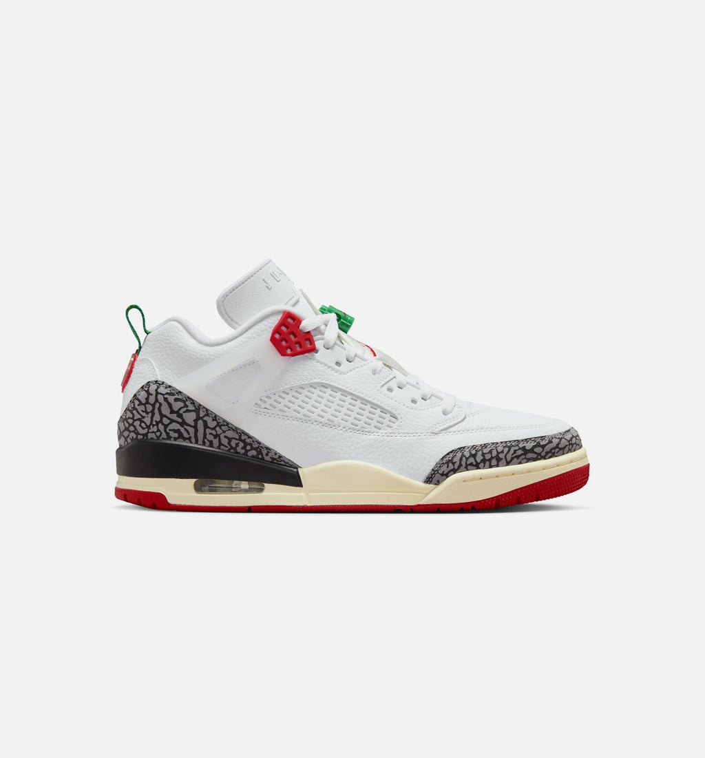 Spizike Low White, Black and Varsity Red Men's Sneakers