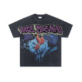 VALE USA Washed Black Rhinestone Graphic T-Shirt