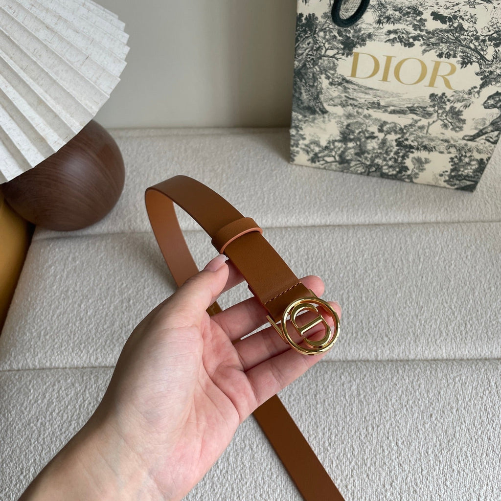 DIOR 25S BELT 25 MM IN BROWN CALFSKIN 572162