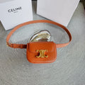 CELINE CL BELT BAG TRIOMPHE 25 MM BELT TRIOMPHE ORANGE CALFSKIN GOLD HARDWARE
