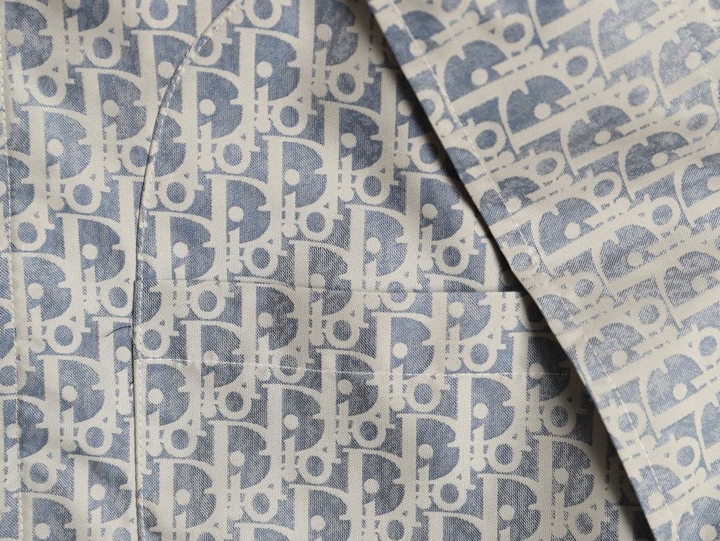 Dior Bee Oblique Logo Hooded Zip Jacket - Grey
